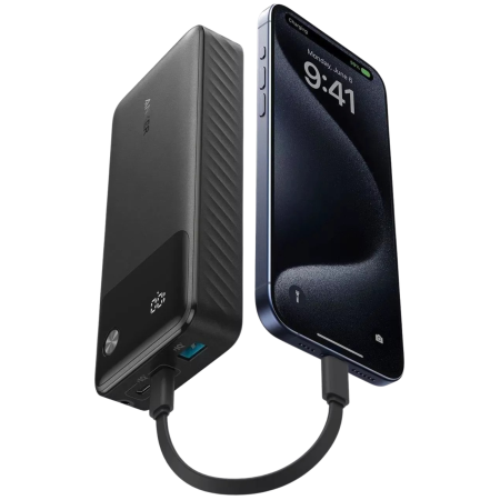 Baterie Externa Anker Powercore 20.000 mAh 30W cu cablu type-C, Black [1]