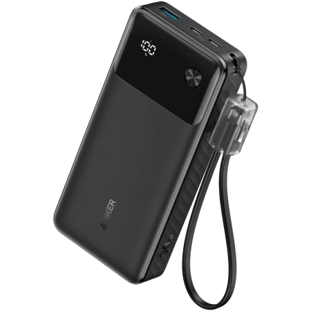 BATERII EXTERNE - Baterie Externa Anker Powercore 20.000 mAh 30W cu cablu type-C, Black