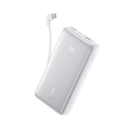 BATERII EXTERNE - Baterie Externa Anker Zolo 10.000 mAh, 22.5W Cablu USB-C Inclus, Port USB-C, USB-A, Alba