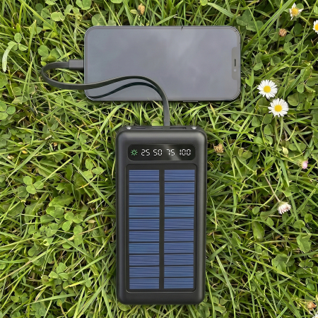 Baterie Externa cu Incarcare Solara Setty SLR 20.000 mAh black [4]