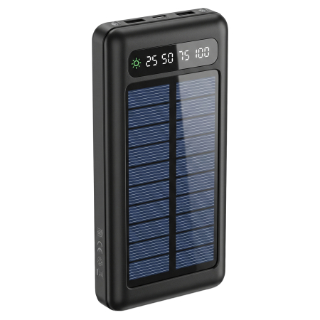 BATERII EXTERNE - Baterie Externa cu Incarcare Solara Setty SLR 10.000 mAh black