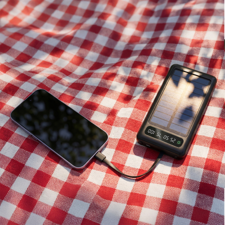 Baterie Externa cu Incarcare Solara Setty SLR 20.000 mAh black [6]