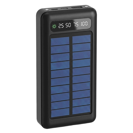 BATERII EXTERNE - Baterie Externa cu Incarcare Solara Setty SLR 20.000 mAh black