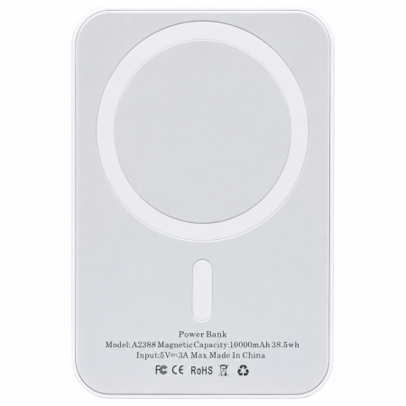 ACCESORII - Baterie Externa MagSafe pentru iPhone, 10.000 mAh, alba
