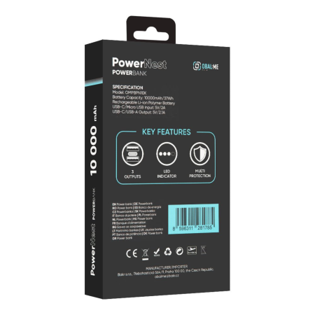 Baterie Externa PowerNest OBAL:ME 10.000mAh, Black [3]