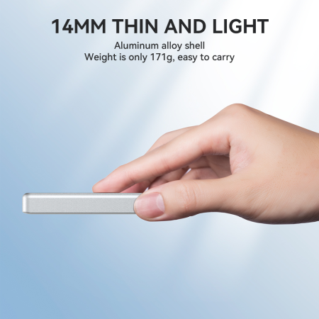 Baterie Externa ultra-slim aluminium magnetic BWOO P76 PD 20W 10.000 mAh with digital display and USB-C port black [8]