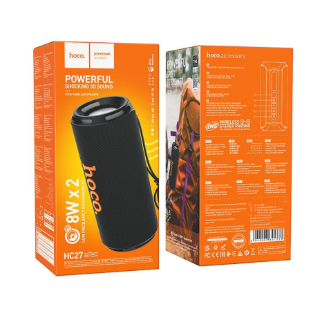 Boxă wireless 2 x 8W 2h Hoco HC27 neagră [3]
