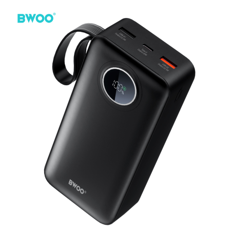 BWOO 22,5W 30000 mAh power bank with LCD screen, black [1]