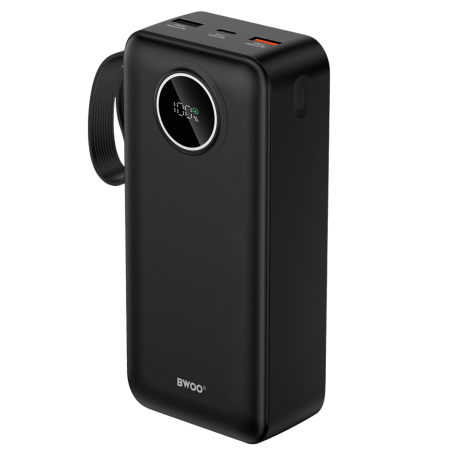 BATERII EXTERNE - BWOO 22,5W 30000 mAh power bank with LCD screen, black