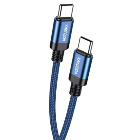 CABLURI TYPE C - Cablu Date si Incarcare, Type-C, PD60W, QC3.0, Braided, 1m, Albastru