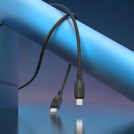 Cablu Type-C to Type-C, 3A, PD60W, Borofone Lenny Series Silicone, 2m - Black [3]