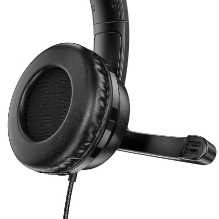 Căști cu fir Jack 3,5 mm Hoco W103 negru [4]