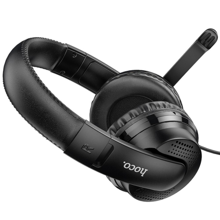 Căști cu fir Jack 3,5 mm Hoco W103 negru [3]