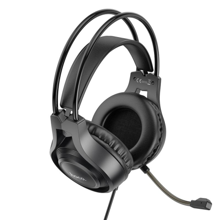 Căști cu fir Jack 3,5 mm Hoco W106 negru [6]