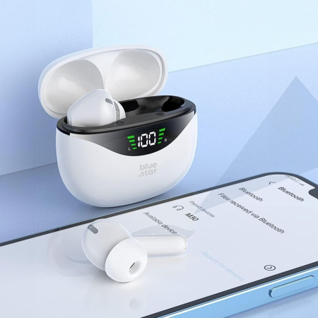 Căști wireless Blue Star T60 TWS albe [3]