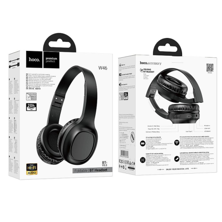 Căști wireless Hoco W46 Foldable Heatset, black [3]