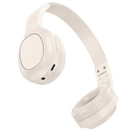 Căști wireless Hoco W46 Foldable Heatset, milky white [1]