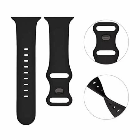 Curea Apple Watch 1/2/3/4/5/6/7/8/9/10/SE/SE 2/Ultra/Ultra 2 (42/44/45/46/49mm) - Black [1]