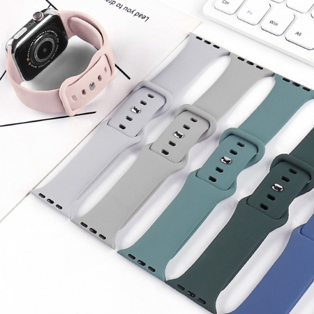Curea Apple Watch 1 / 2 / 3 / 4 / 5 / 6 / 7 / 8 / SE / SE 2 (38mm / 40 mm / 41 mm) - Gray [1]