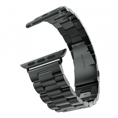 Curea din Metal Inoxidabil pentru Apple Watch 1 / 2 / 3 / 4 / 5 / 6 / 7 / 8 / SE / SE 2 (38mm / 40 mm / 41 mm ) - Black [3]