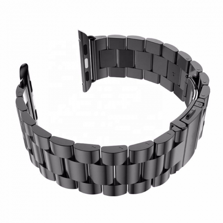 Curea din Metal Inoxidabil pentru Apple Watch 1 / 2 / 3 / 4 / 5 / 6 / 7 / 8 / SE / SE 2 / Ultra / Ultra 2 (42mm / 44 mm / 45 mm / 49  mm) - Black [4]