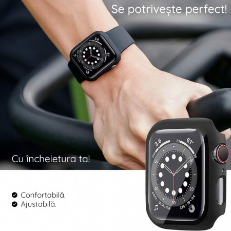 Curea Apple Watch 1 / 2 / 3 / 4 / 5 / 6 / 7 / 8 / SE / SE 2 (38mm / 40 mm / 41 mm) - Dark Purple [2]