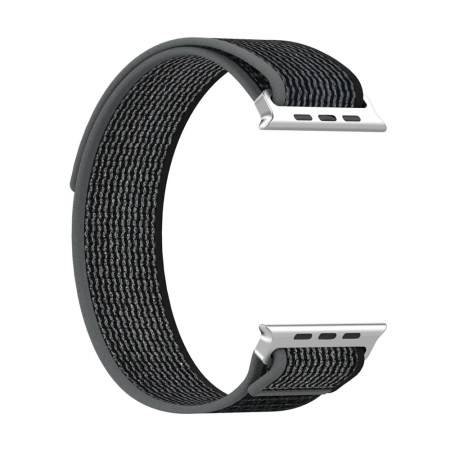 Curea pentru Apple Watch 1/2/3/4/5/6/7/8/9/10/SE/SE 2 (38/40/41/42mm) - Black / Gray [1]