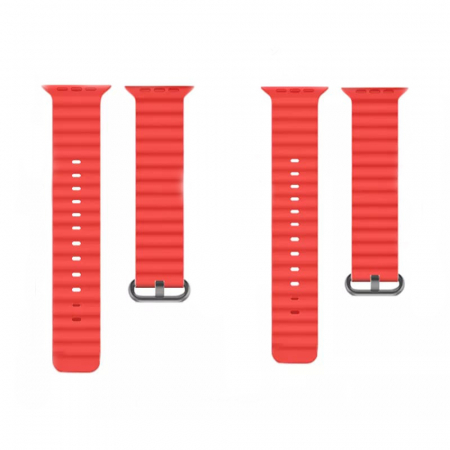 Curea pentru Apple Watch 1 / 2 / 3 / 4 / 5 / 6 / 7 / 8 / SE / SE 2 / Ultra / Ultra 2 (42 mm / 44 mm / 45 mm / 49 mm) - Red [2]