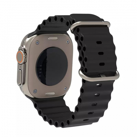 Curea pentru Apple Watch 1 / 2 / 3 / 4 / 5 / 6 / 7 / 8 / SE / SE 2 (38 mm / 40 mm / 41 mm) - Black [4]