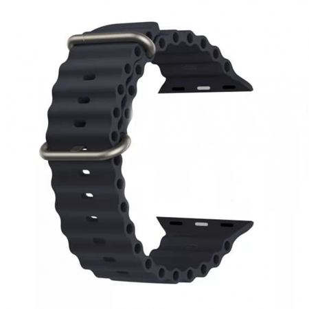 Curea pentru Apple Watch 1 / 2 / 3 / 4 / 5 / 6 / 7 / 8 / SE / SE 2 / Utra / Ultra 2 (42 mm / 44 mm / 45 mm / 49 mm) - Black [3]