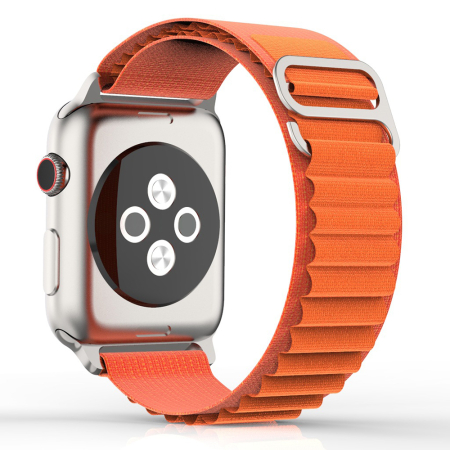 Curea pentru Apple Watch 38/ 40 /41 /42 mm, W037 Textil, Orange [3]