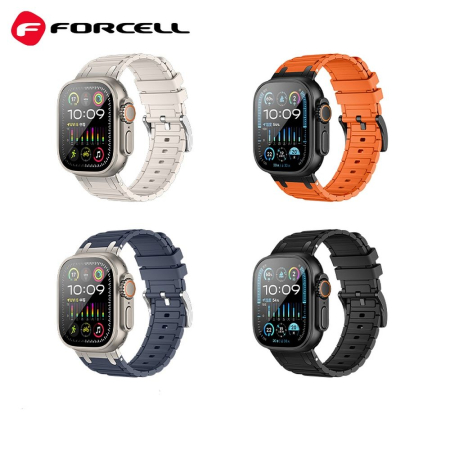 Curea pentru Apple Watch Forcell F-Design FA06 din silicon cu găuri 38 / 40 / 41 / 42 mm, Orange [5]