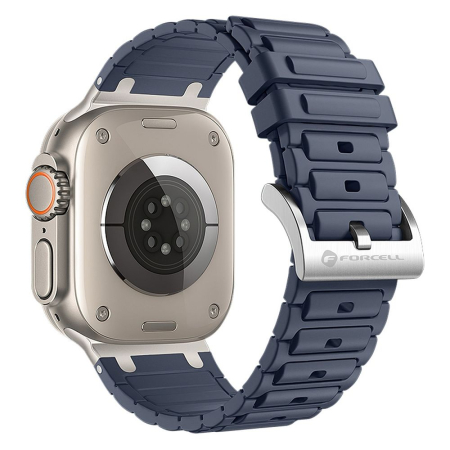 Curele pentru AppleWatch 38/40/41/42mm - Curea pentru Apple Watch Forcell F-Design FA06 din silicon cu găuri 38 / 40 / 41 / 42 mm, Blue