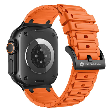 Curele pentru AppleWatch 38/40/41/42mm - Curea pentru Apple Watch Forcell F-Design FA06 din silicon cu găuri 38 / 40 / 41 / 42 mm, Orange