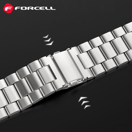 Curea pentru Apple Watch Forcell F-Design FA10 cu cataramă din oțel 42 / 44 / 45 / 49 mm, argintie [3]