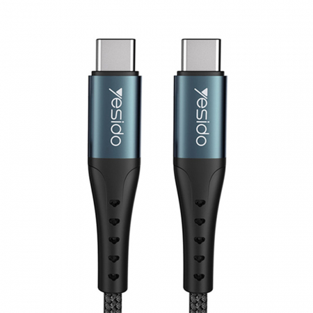 CABLURI TYPE C - Data Cable (CA66) - Type- C to Type-C, 60W, QC & PD, 3A, 1.2m - Black