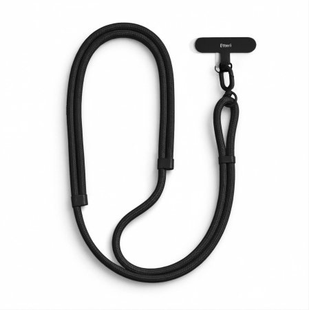 ACCESORII - Șnur universal de gât Etteri pentru telefoane, Negru