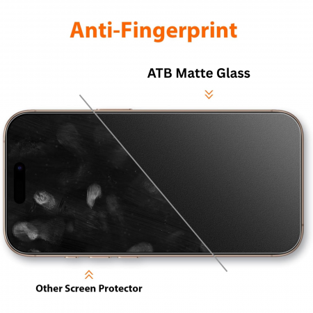 Folie ATB Privacy Mata, Anti-Amprente, KingKong Diamond Armor pentru iPhone 18 Pro [8]