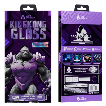 Folie ATB Privacy Mata, Anti-Amprente, KingKong Diamond Armor pentru iPhone 15 Pro [11]