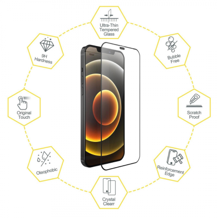 Folie de Sticla Transparenta si Kit de Aplicare pentru iPhone 13 Pro Max/ 14 Plus [9]