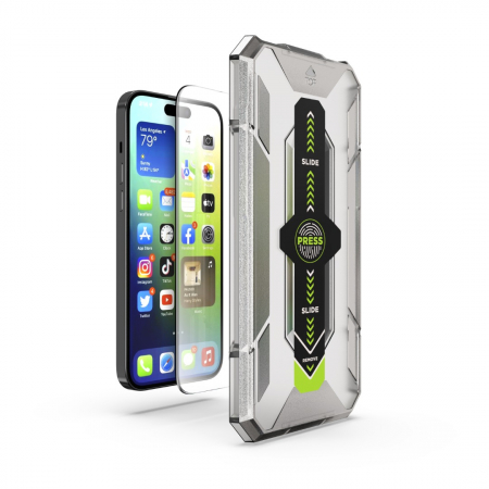 Folie de Sticla Transparenta si Kit de Aplicare pentru iPhone 14 Pro [1]