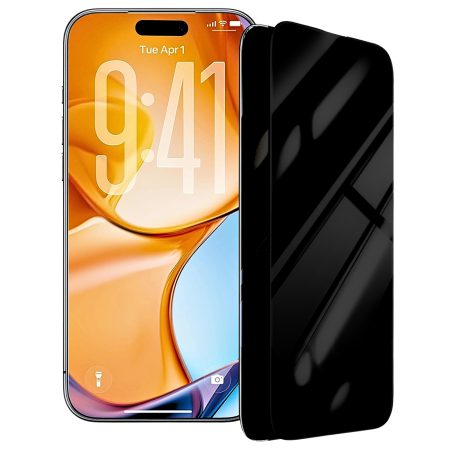 Folie Sticla Privacy AG Glass Glossy pentru iPhone 13/ 13 Pro/ 14/ 16e/ 17e [1]