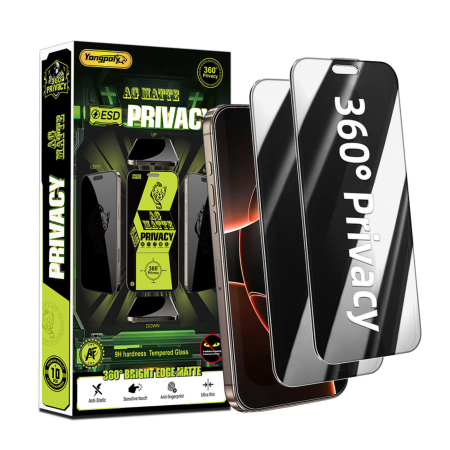 Folie Sticla Securizata Privacy 360 AG Glass Matte pentru iPhone 15 Pro [6]