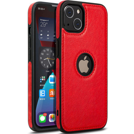IPHONE 15 - Husa Business din Piele pentru iPhone 15, Red
