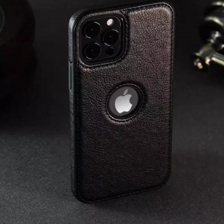 Husa Business din Piele pentru iPhone 15 Pro, Black [3]