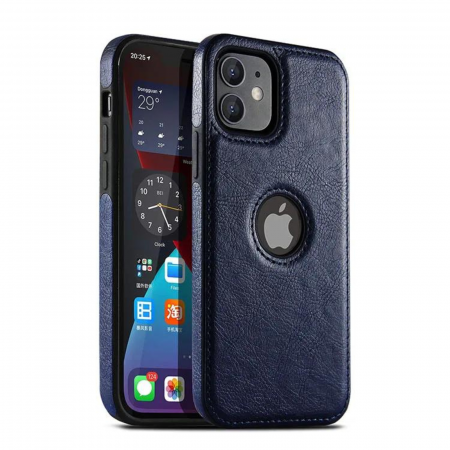 Husa Business din Piele pentru iPhone 16 Pro Max, Blue [4]