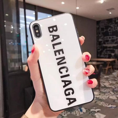 Husa Design Balenciaga din Sticla si Silicon pentru iPhone 12, Alba [1]
