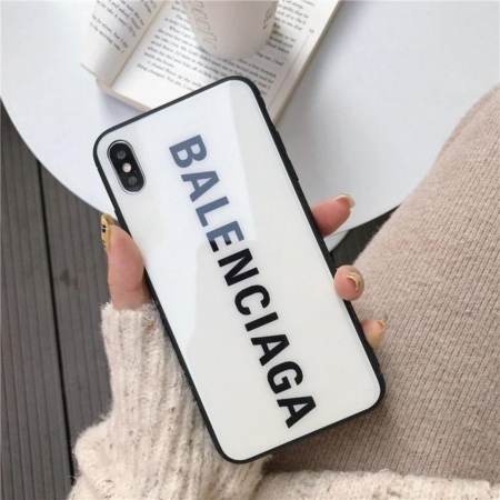 Husa Design Balenciaga din Sticla si Silicon pentru iPhone 12, Alba [2]