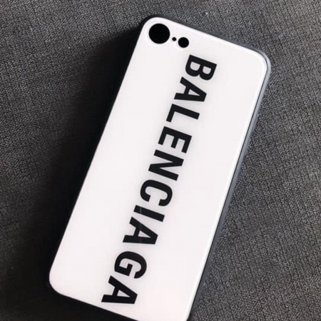 Husa Design Balenciaga din Sticla si Silicon pentru iPhone 12, Alba [3]