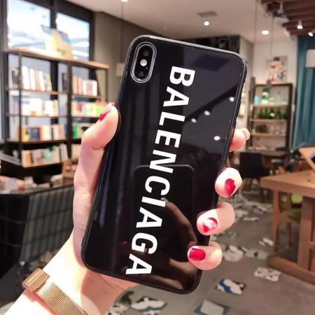 Husa Design Balenciaga din Sticla si Silicon pentru iPhone 11 Pro Max, Neagra [1]